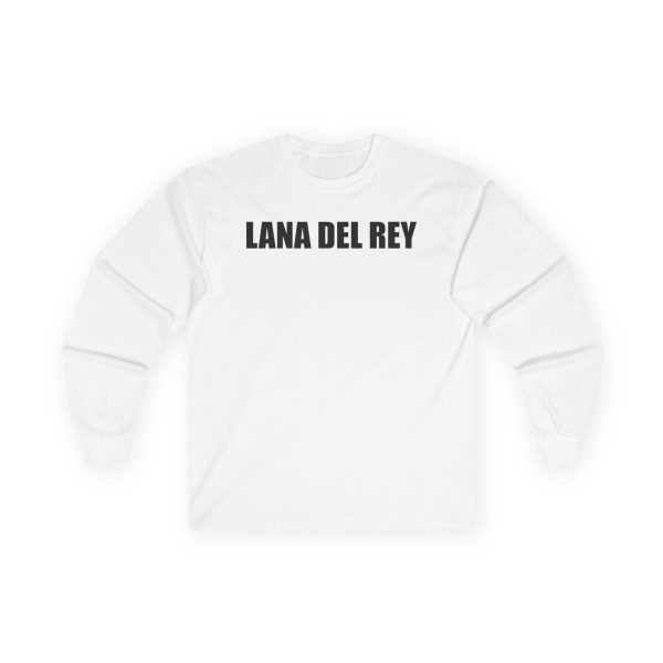 Lana Del Rey White Cropped Logo Unisex Ultra Cotton Long Sleeve Tee