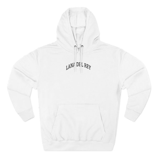 Lana Del Rey White Logo  Three-panel Fleece Hoodie